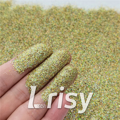 0.2mm Professional Cosmetic Glitter For Lip Gloss Holographic Light Gold FCHL222