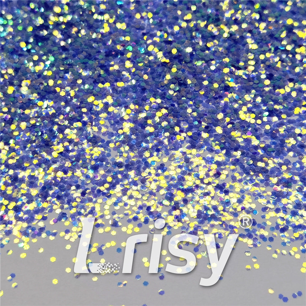 1mm Fluorescent Blue High Brightness Iridescent Chunky Glitter FC337