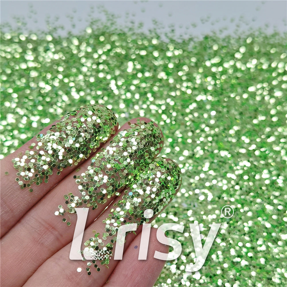 1mm Green High Brightness Glaze Chunky Glitter XC-YC004