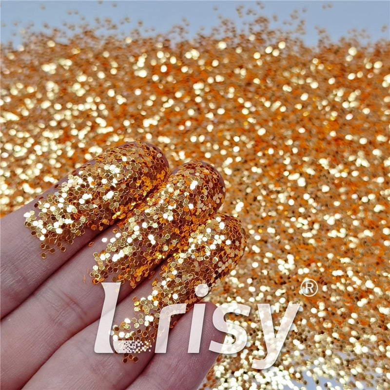 1mm Orange High Brightness Glaze Chunky Glitter XC-YC005
