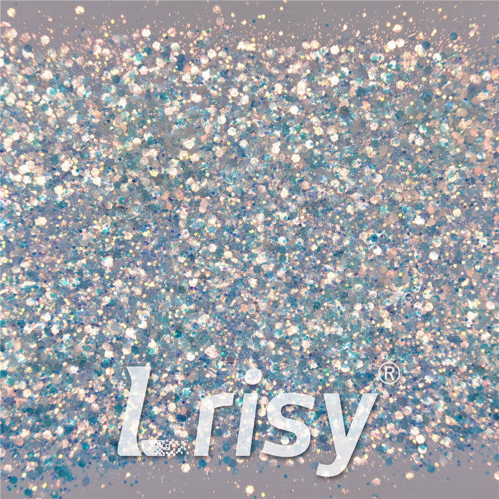 General Mixed High Brightness Iridescent Dream Blue Glitter FC-FC321