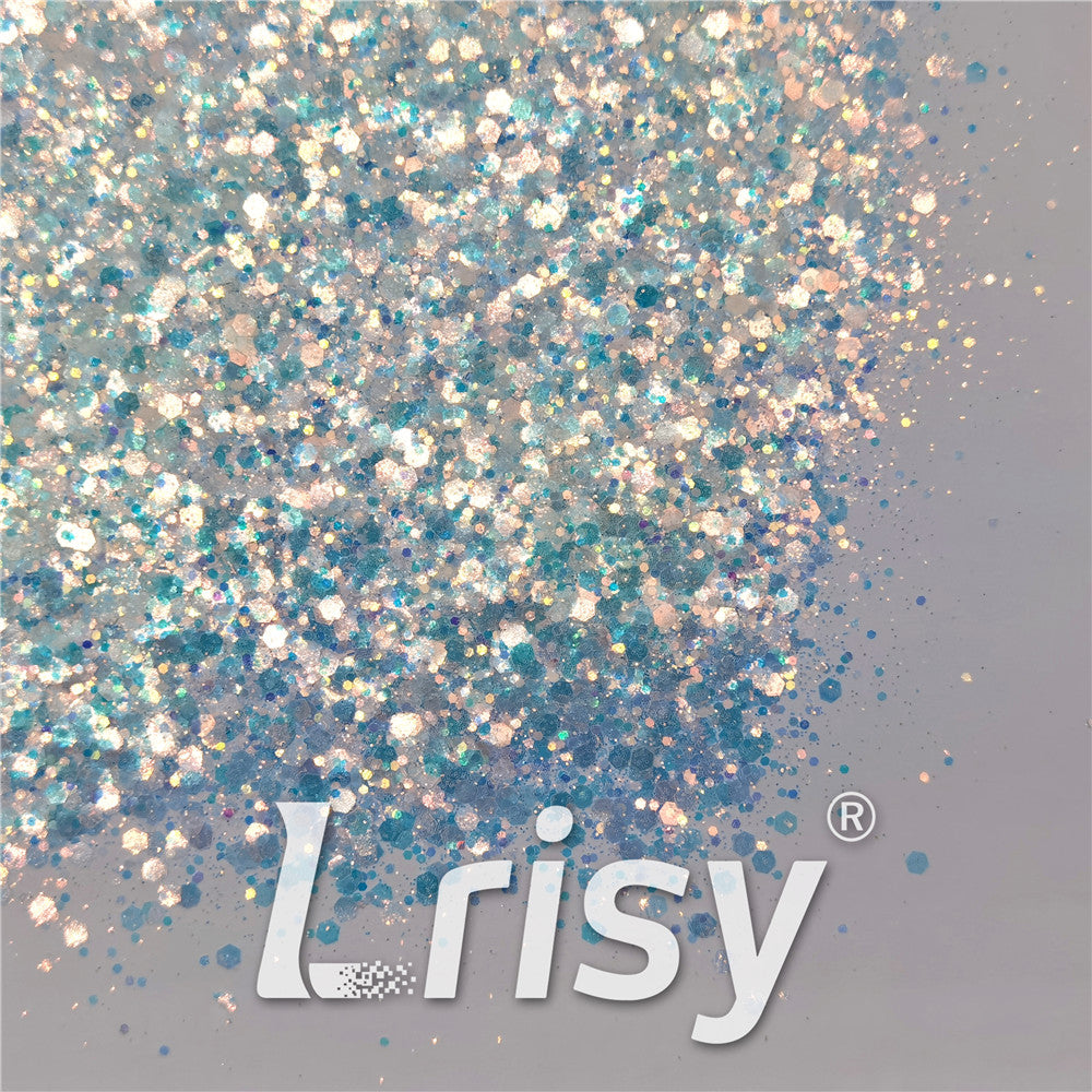 General Mixed High Brightness Iridescent Dream Blue Glitter FC-FC321