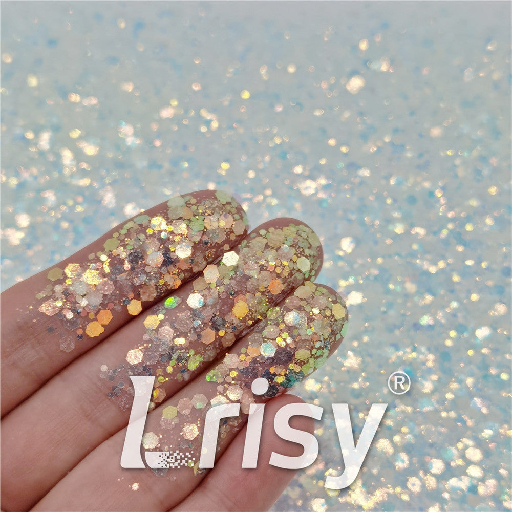 General Mixed High Brightness Iridescent Dream Blue Glitter FC-FC321