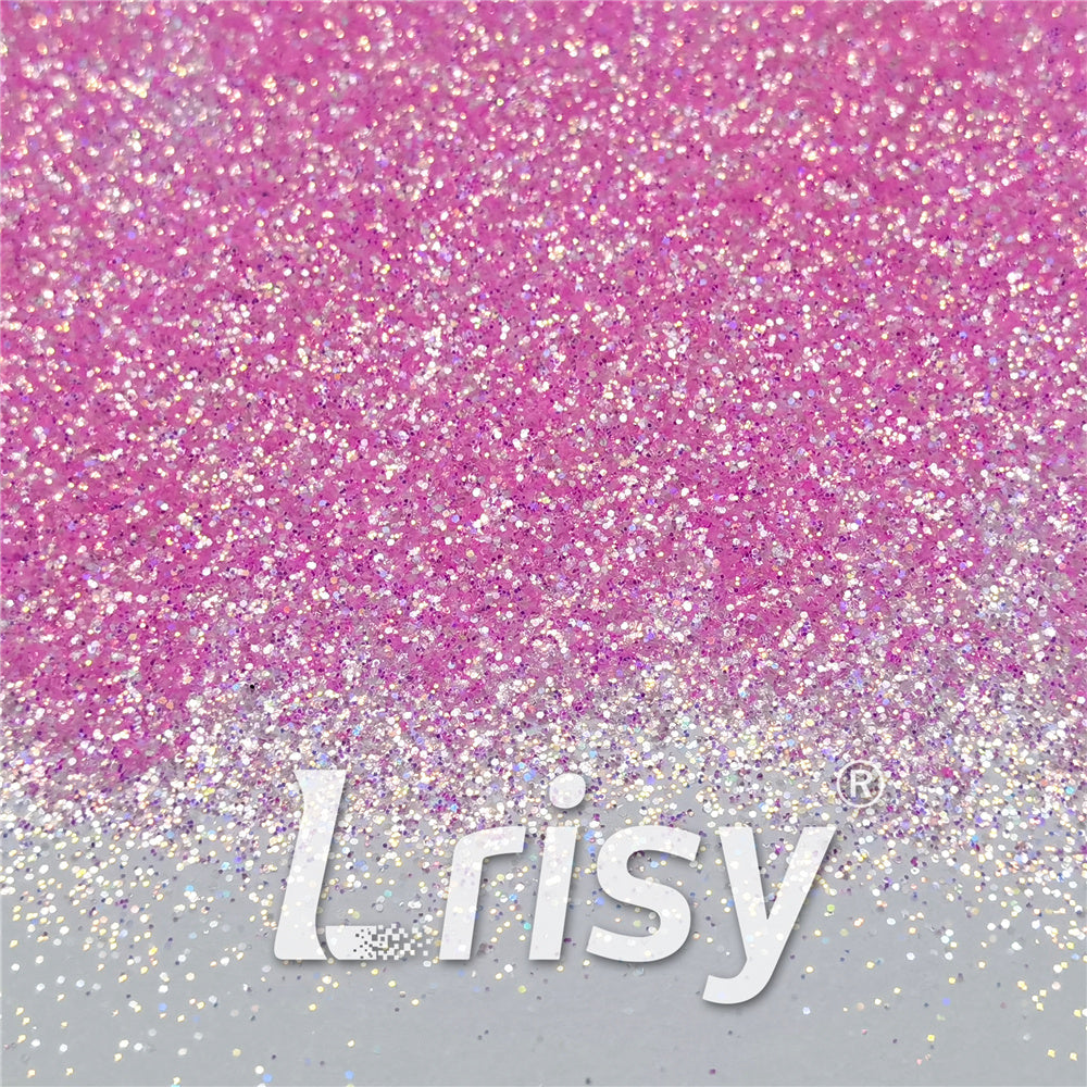 0.2/0.4mm Holographic and Fluorescent Light Pink Mixed High Brightness Glitter HL10
