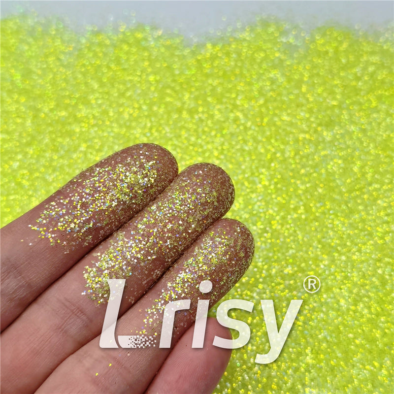 0.2/0.4mm Holographic and Fluorescent Green Mixed High Brightness Glitter HL02