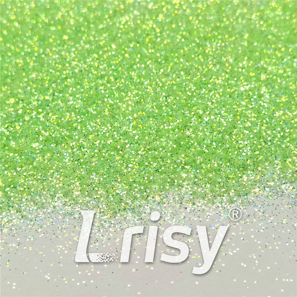 0.2/0.4mm Holographic and Fluorescent Green Mixed High Brightness Glitter HL04