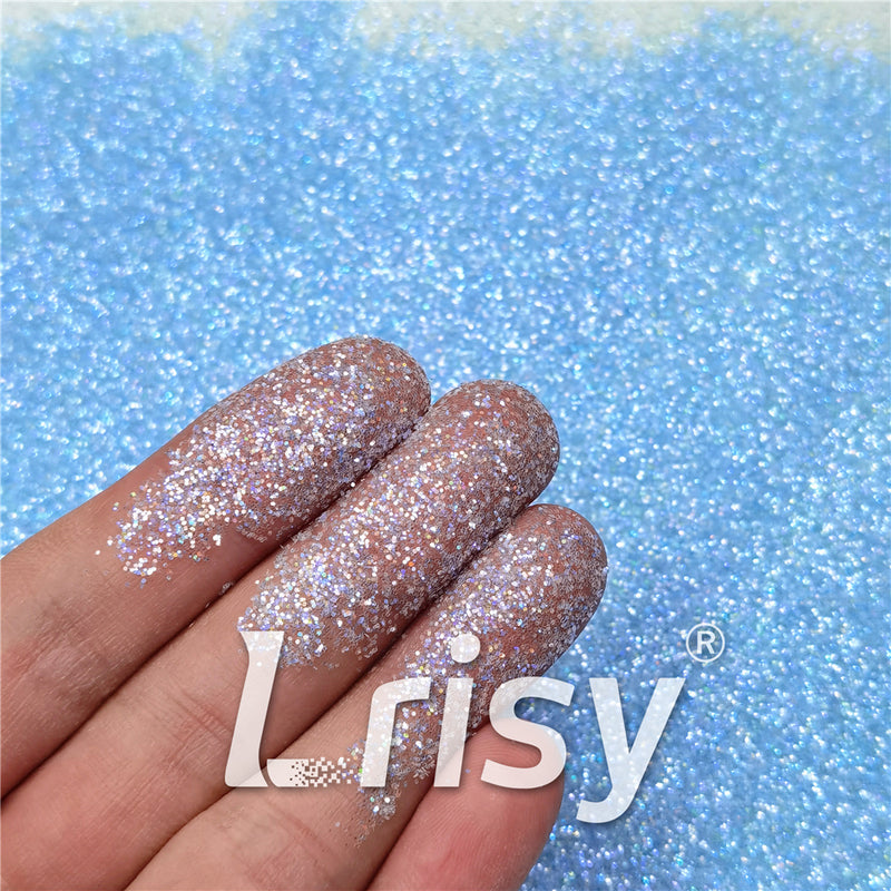 0.2/0.4mm Holographic and Fluorescent Baby Blue Mixed High Brightness Glitter HL11