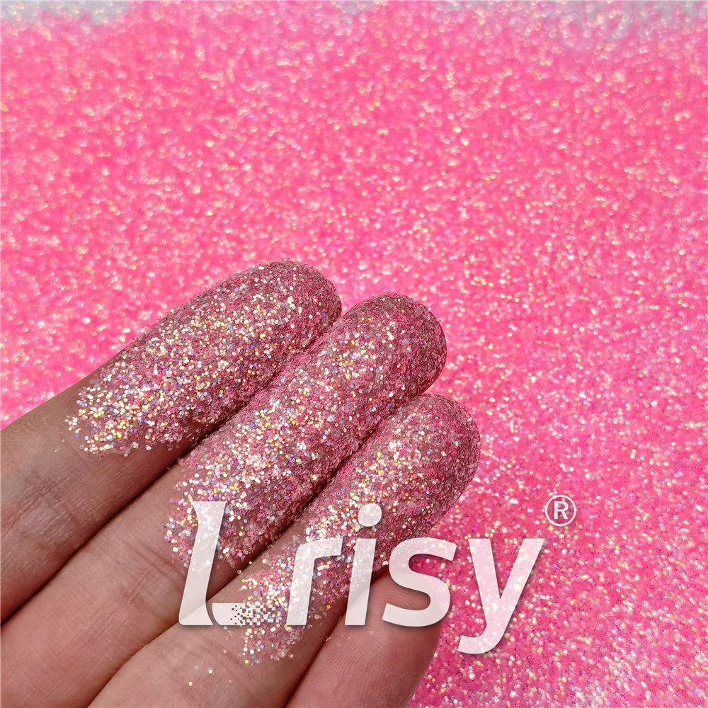0.2/0.4mm Holographic and Fluorescent Pink Mixed High Brightness Glitter HL09