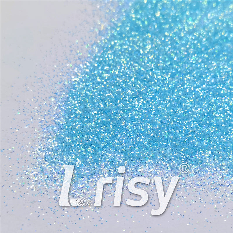 0.2/0.4mm Holographic and Fluorescent Sky Blue Mixed High Brightness Glitter HL08