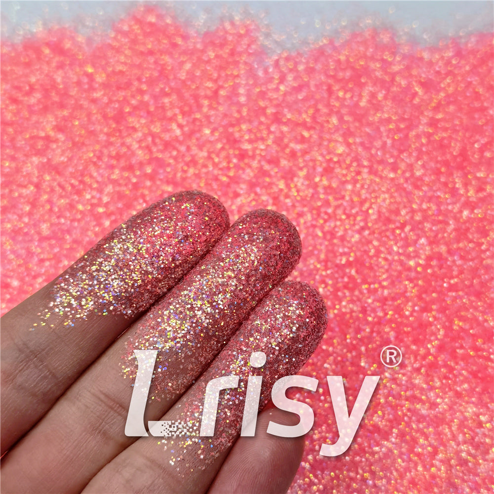 0.2/0.4mm Holographic and Fluorescent Red Mixed High Brightness Glitter HL05