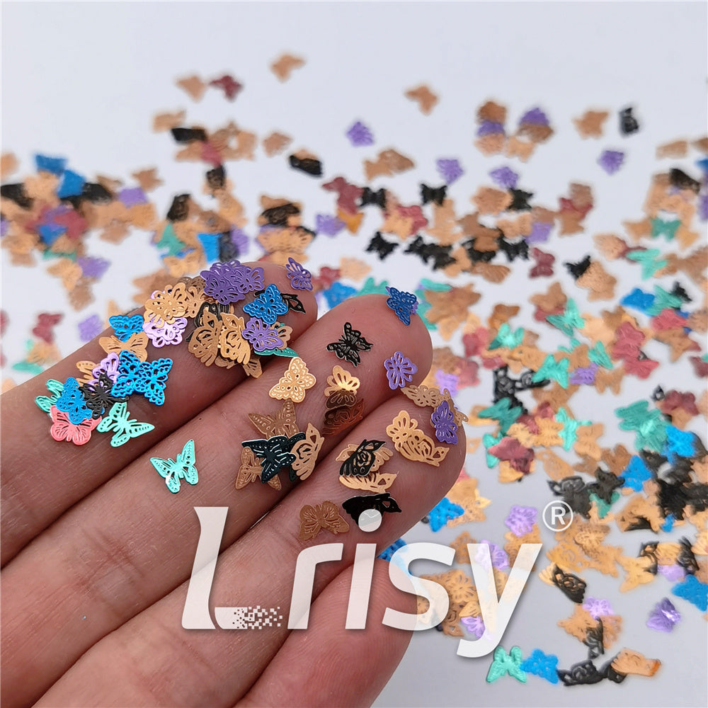 Hollow Out Butterfly Shaped Mixed Metal Glitter MC215
