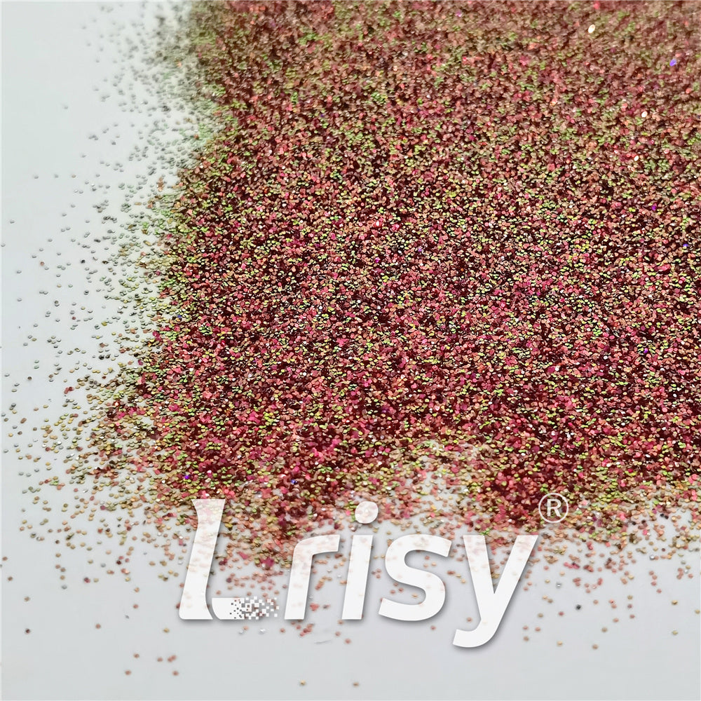 0.4mm Iridescent Phantom Rose Red Color Shift Glitter C-BSL011