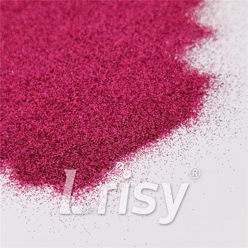 0.2mm Solvent Resistance Holographic Rose Red Glitter For Nail Polish LS0912