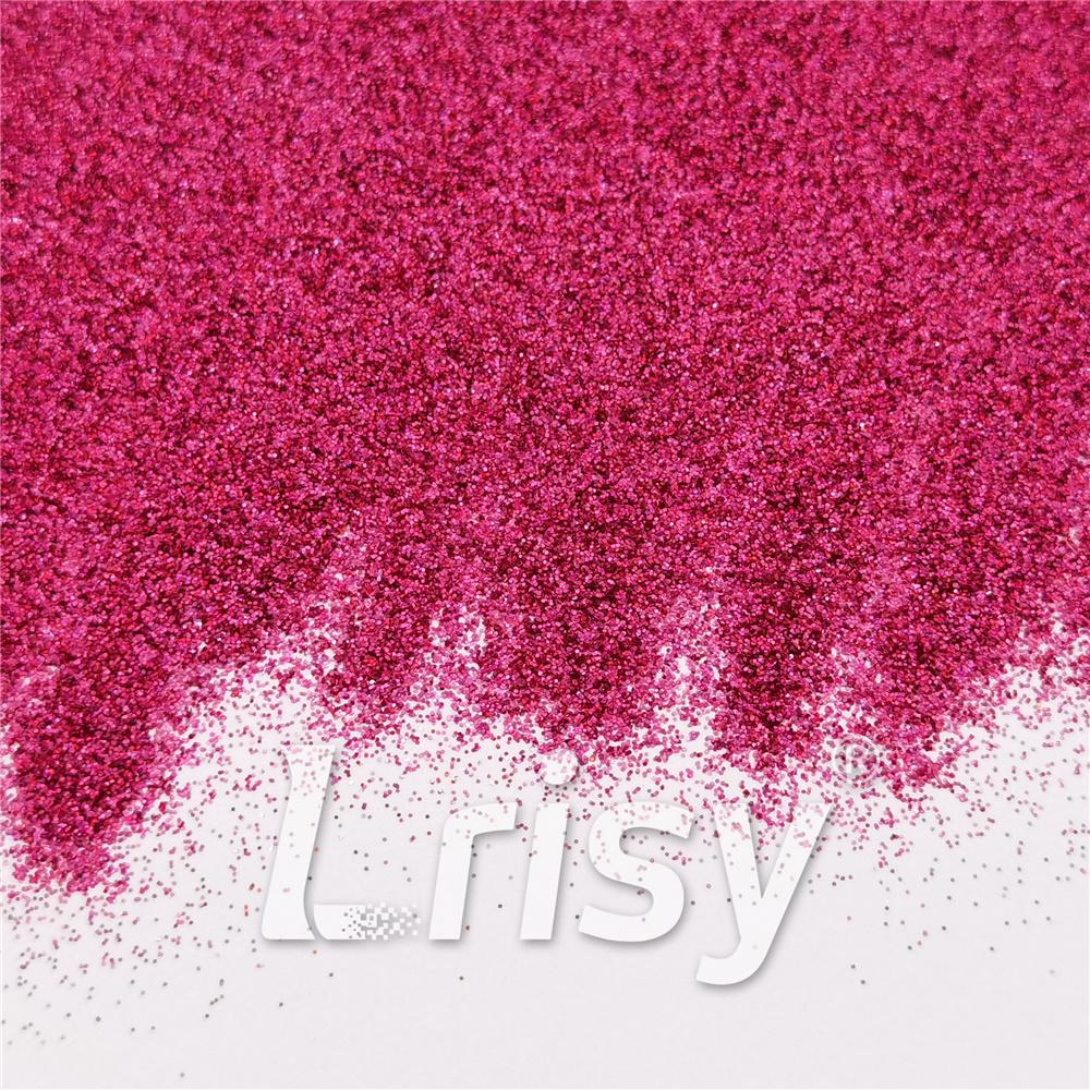 0.2mm Solvent Resistance Holographic Rose Red Glitter For Nail Polish LS0912