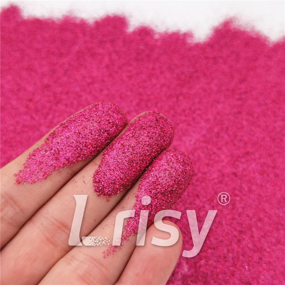 0.2mm Solvent Resistance Holographic Rose Red Glitter For Nail Polish LS0912