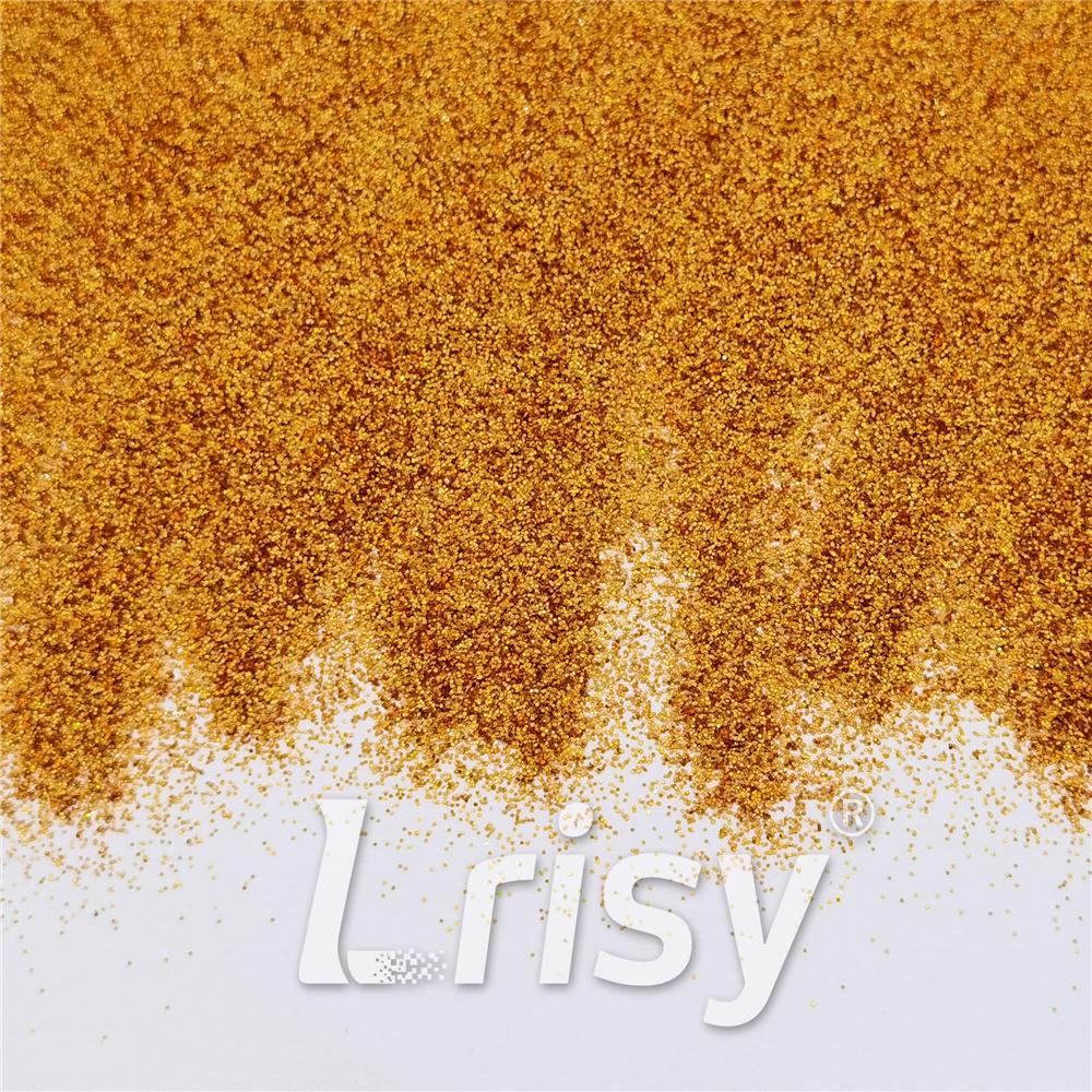 0.2mm Solvent Resistance Holographic Gold Glitter For Nail Polish LS0200