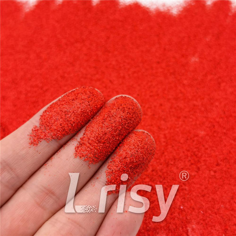 0.2mm Solvent Resistance Holographic Red Glitter For Nail Polish LS0300