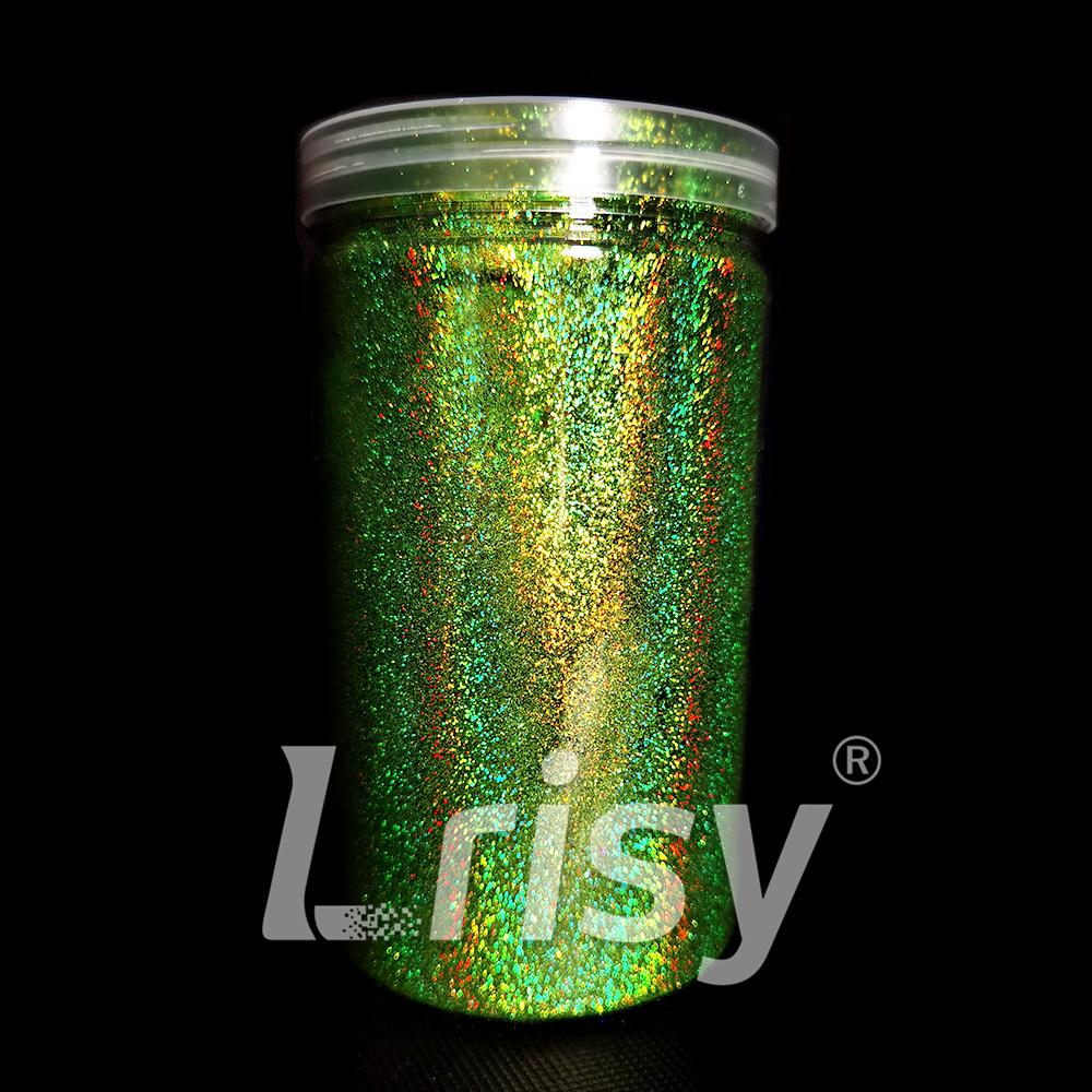 0.2mm Solvent Resistance Holographic Grass Green Glitter For Nail Polish LS0601