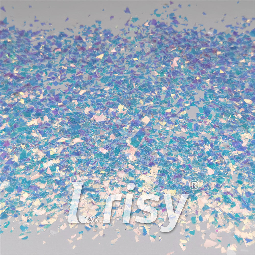 Iridescent Cellophane Glitter Flakes Shard C021 4x4