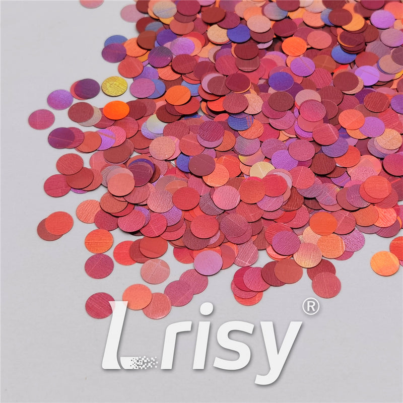 6mm Round Shaped Holographic Hazy Pink Glitter LB0911