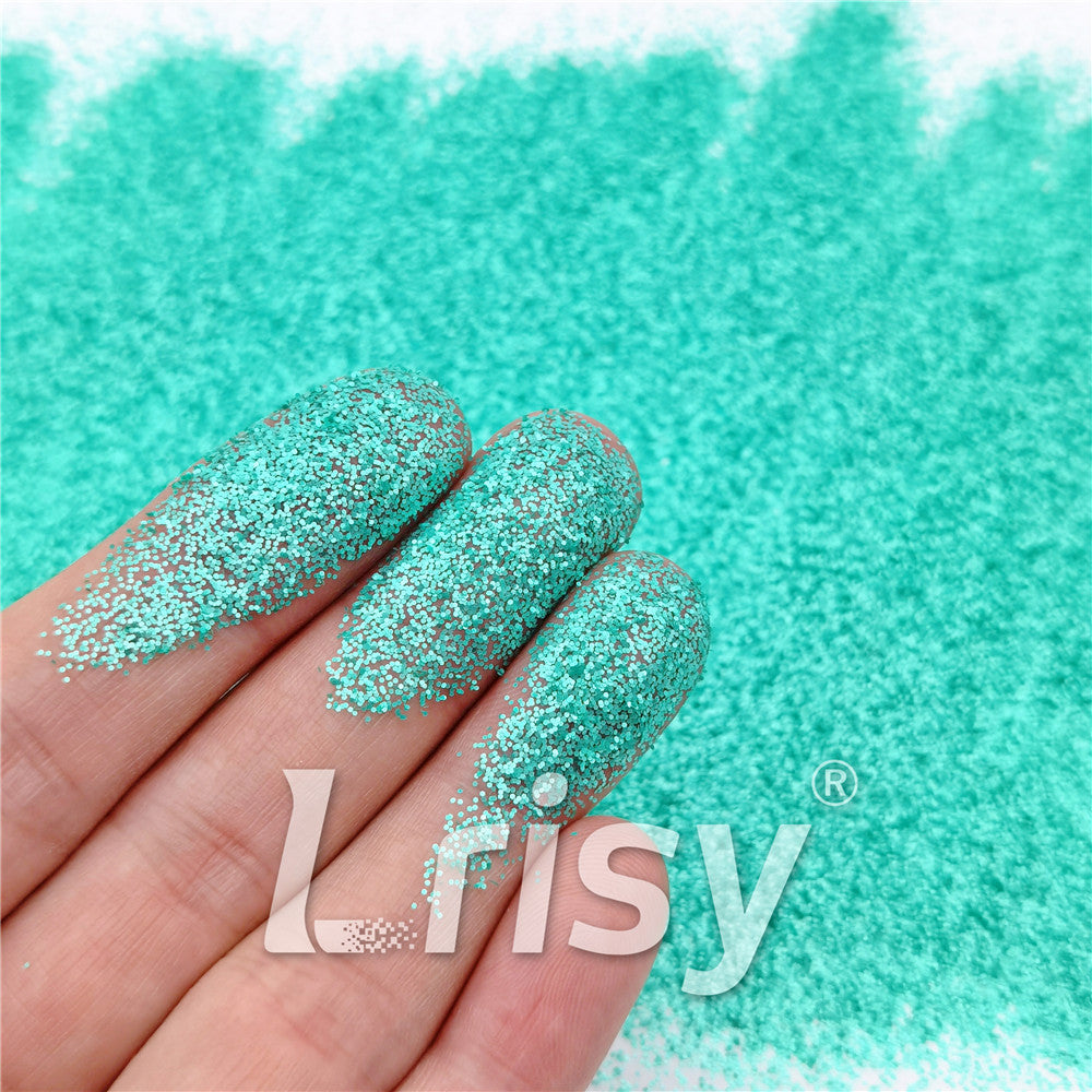 0.4mm Pearl Turquoise Green Matte Solvent Resistance Glitter FC-GS007