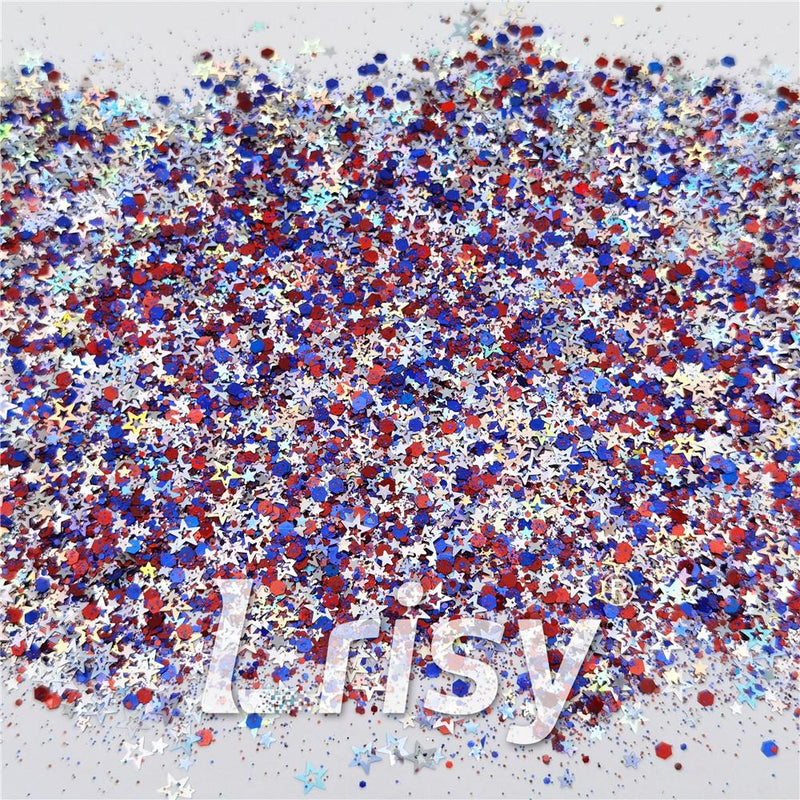 Patriotic (By Just_craft_for_it) Custom Mixed Glitter WAL210