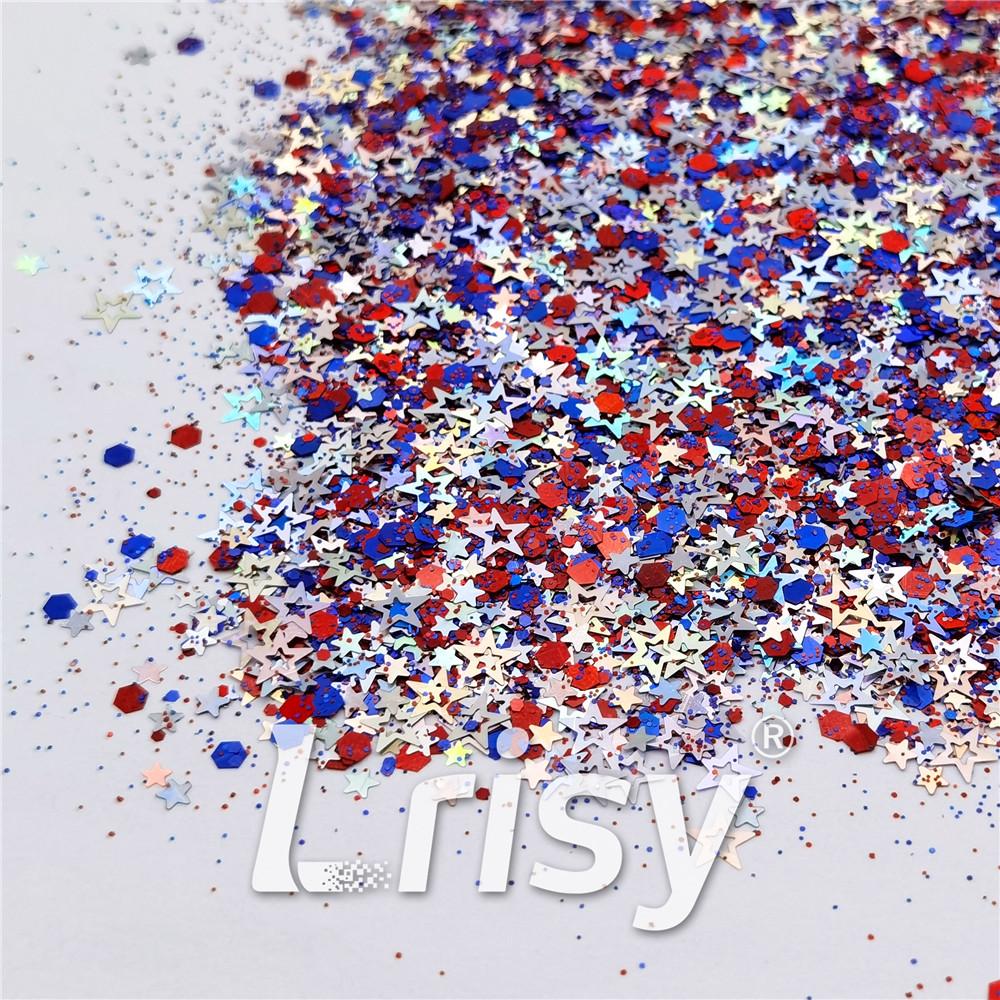 Patriotic (By Just_craft_for_it) Custom Mixed Glitter WAL210