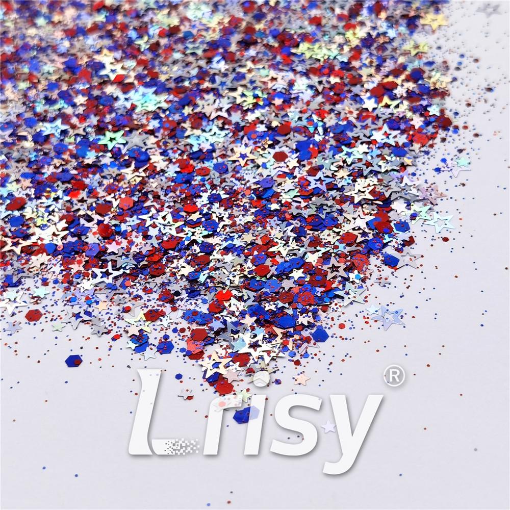 Patriotic (By Just_craft_for_it) Custom Mixed Glitter WAL210