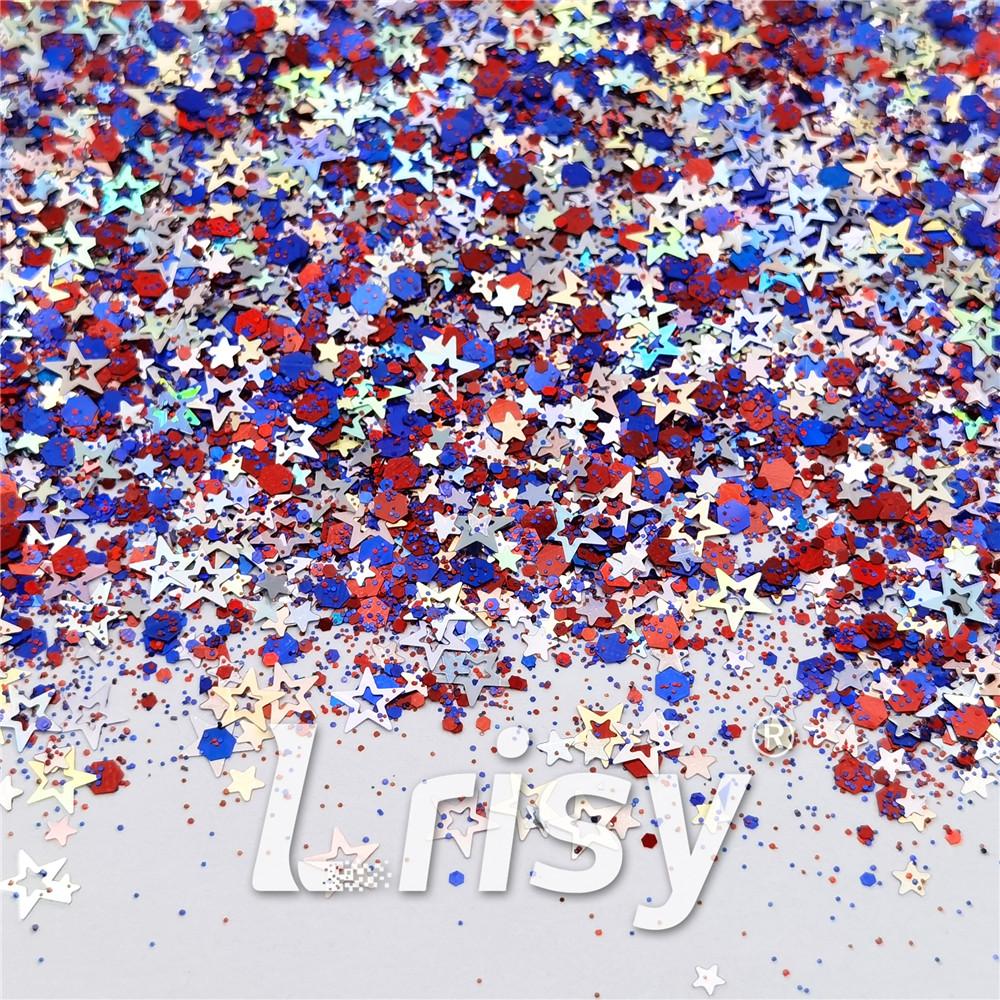 Patriotic (By Just_craft_for_it) Custom Mixed Glitter WAL210