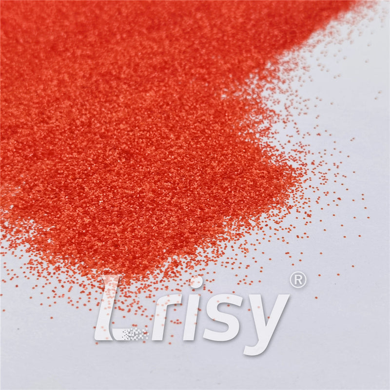 0.4mm Pearl Tangerine Red Matte Solvent Resistance Glitter FC-GS005