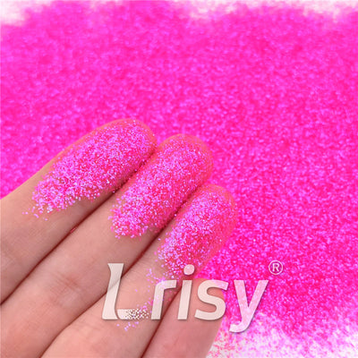 0.3mm Fluorescent Magenta High Brightness Iridescent Glitter FC349