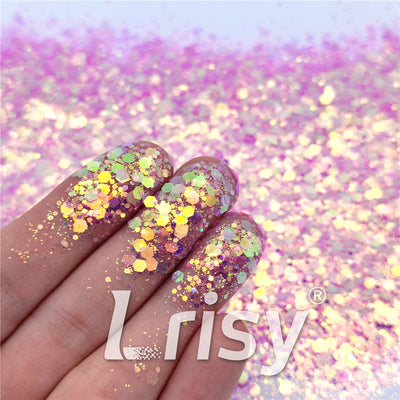 General Mixed High Brightness Iridescent Rose Pink Glitter FC339A