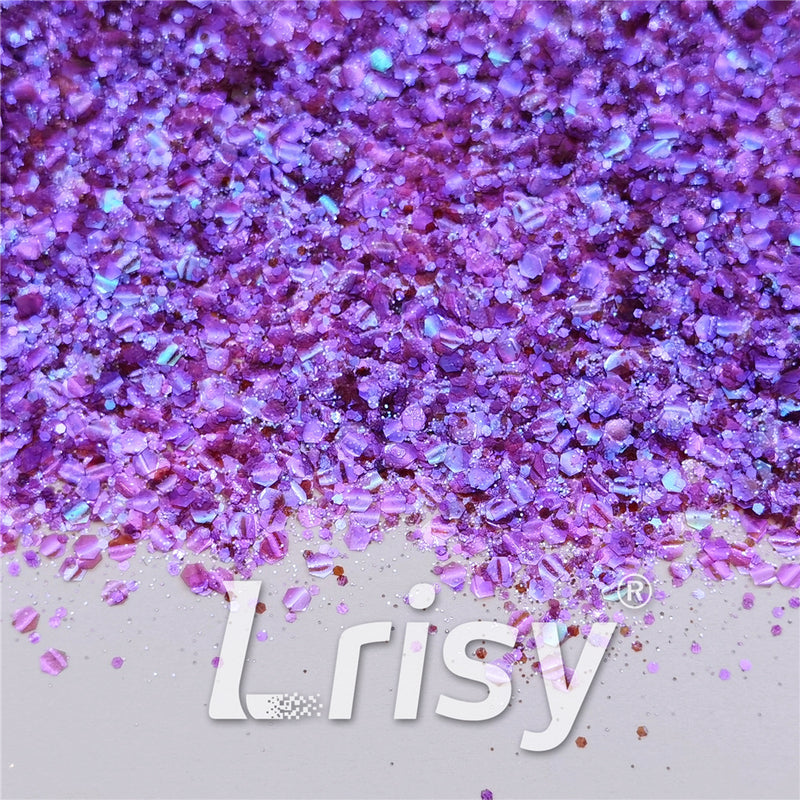General Mixed High Brightness Iridescent Purple Glitter FC346