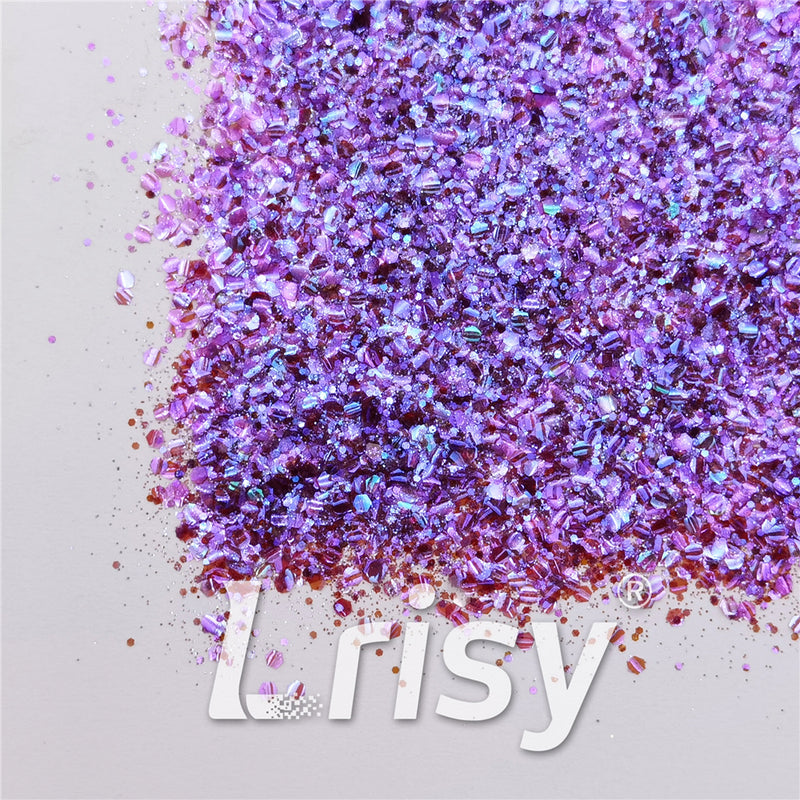 General Mixed High Brightness Iridescent Purple Glitter FC346