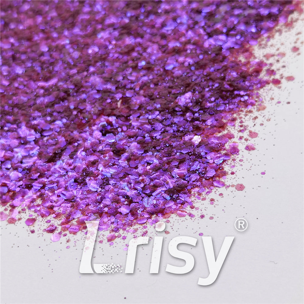 General Mixed High Brightness Iridescent Purple Glitter FC346