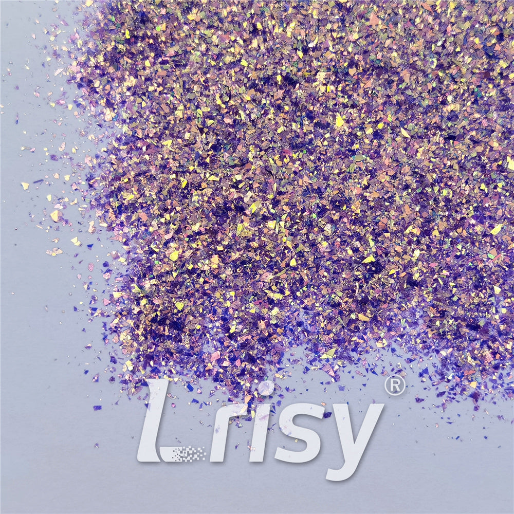 Fluorescent Purple High Brightness Iridescent Cellophane Glitter Shards (Flakes) FC336 2x2