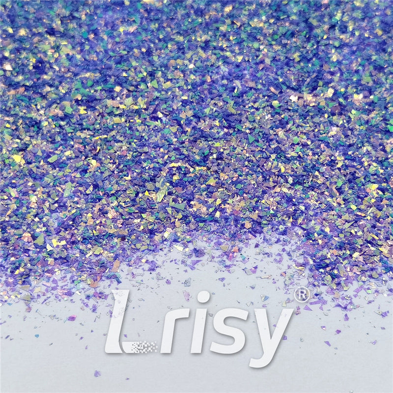 Fluorescent Purple High Brightness Iridescent Cellophane Glitter Shards (Flakes) FC336 2x2