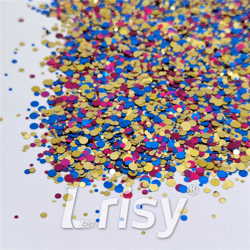 1/2/3MM Round Shaped Custom Mixed Glitter MIXR-11