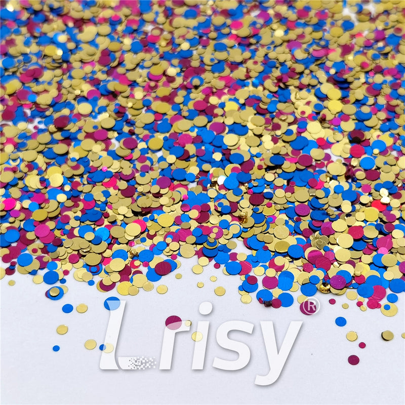 1/2/3MM Round Shaped Custom Mixed Glitter MIXR-11