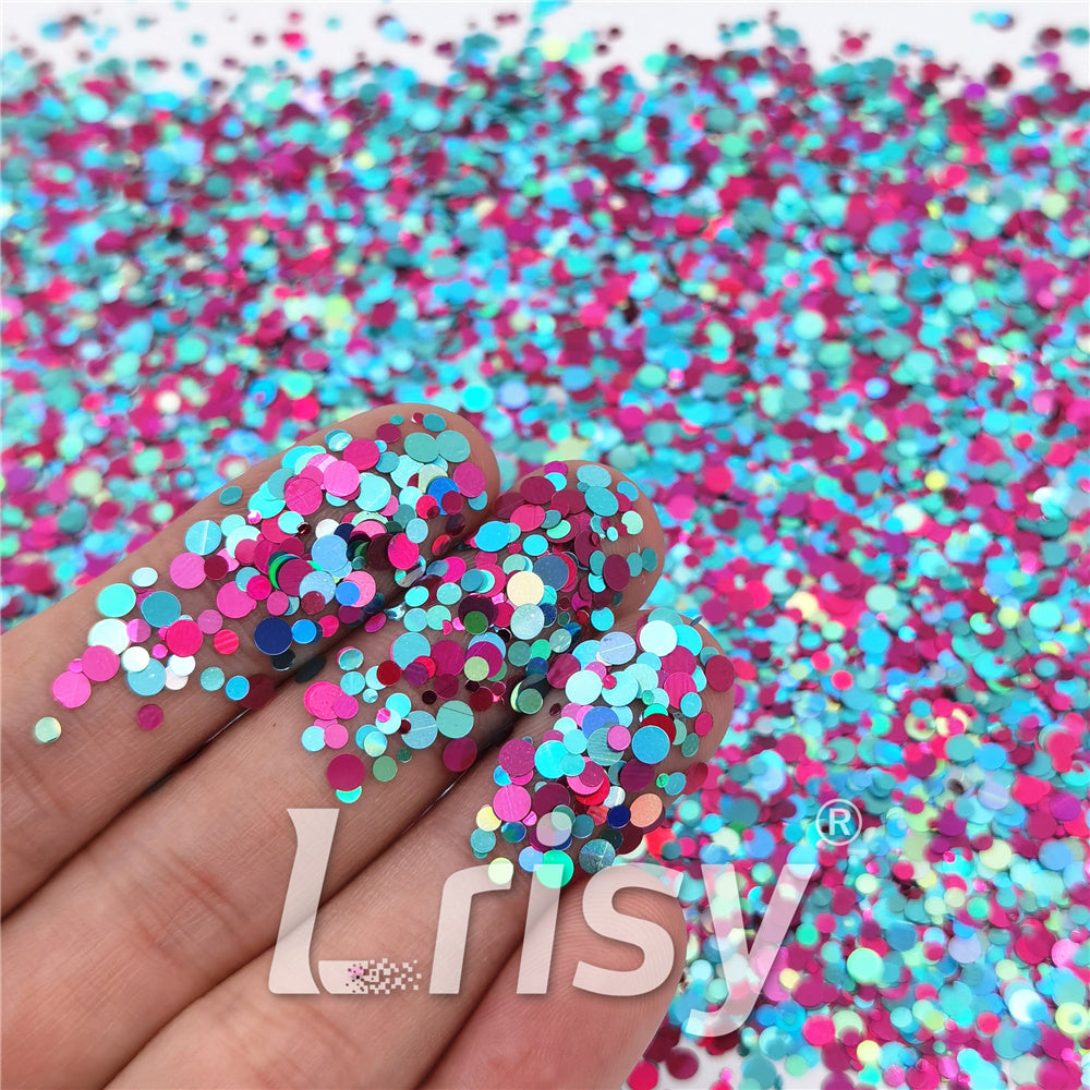 1/2/3MM Round Shaped Custom Mixed Glitter MIXR-04