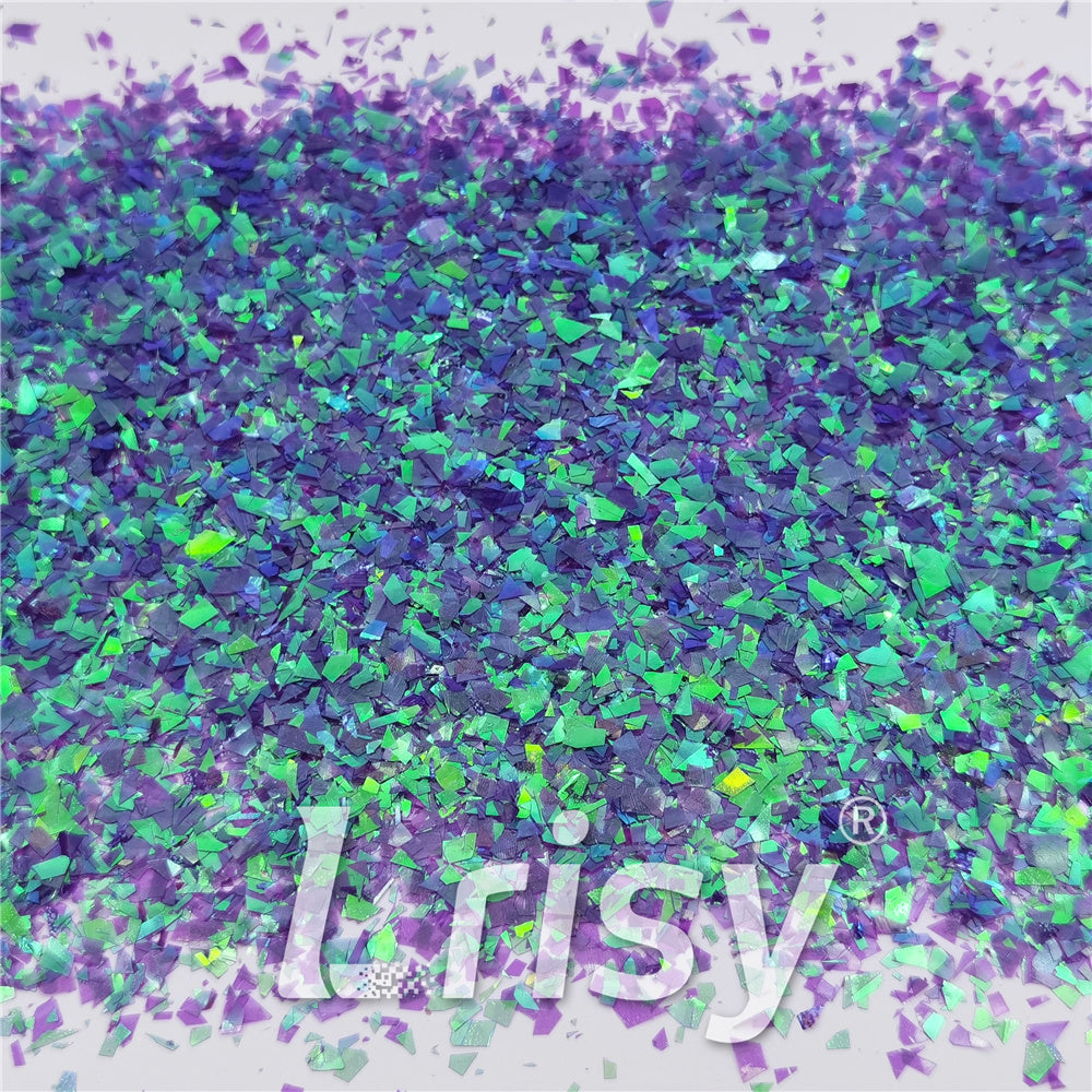 Iridescent Cellophane Glitter Flakes Shard C006 4X4