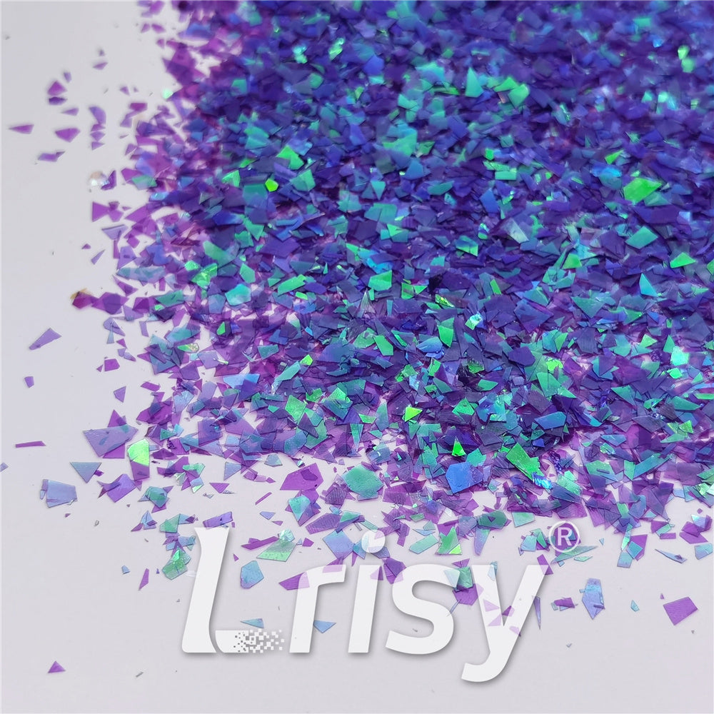 Iridescent Cellophane Glitter Flakes Shard C006 4X4
