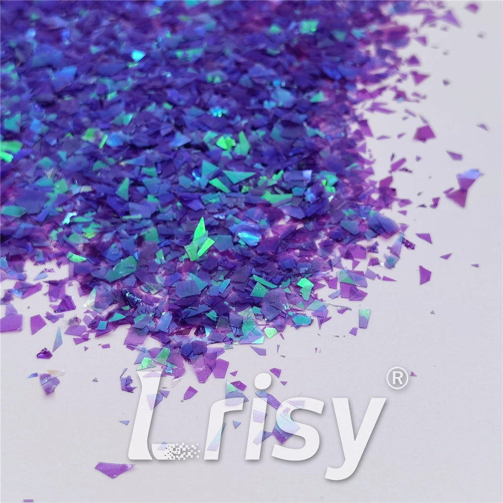 Iridescent Cellophane Glitter Flakes Shard C006 4X4