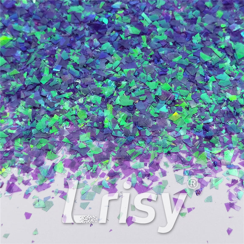 Iridescent Cellophane Glitter Flakes Shard C006 4X4