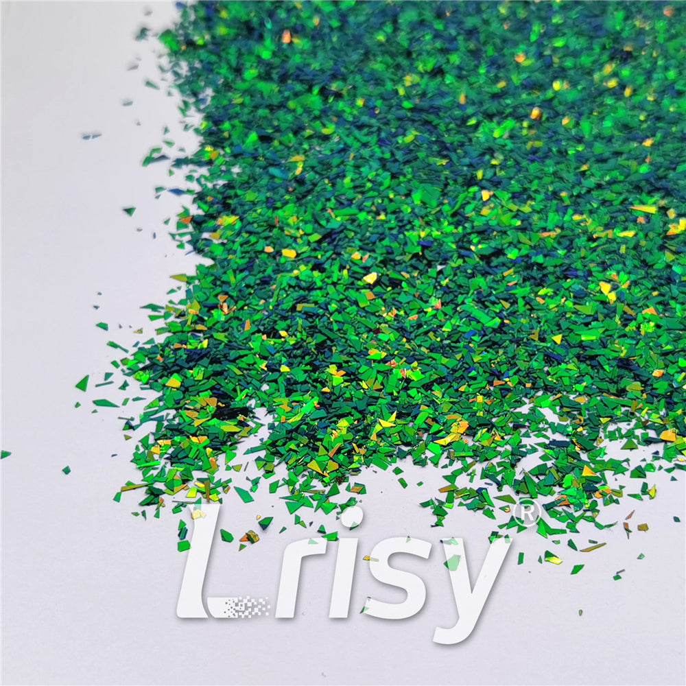 Iridescent Phantom Golden Green Color Shift Glitter Flakes C-BSL7111 2X2