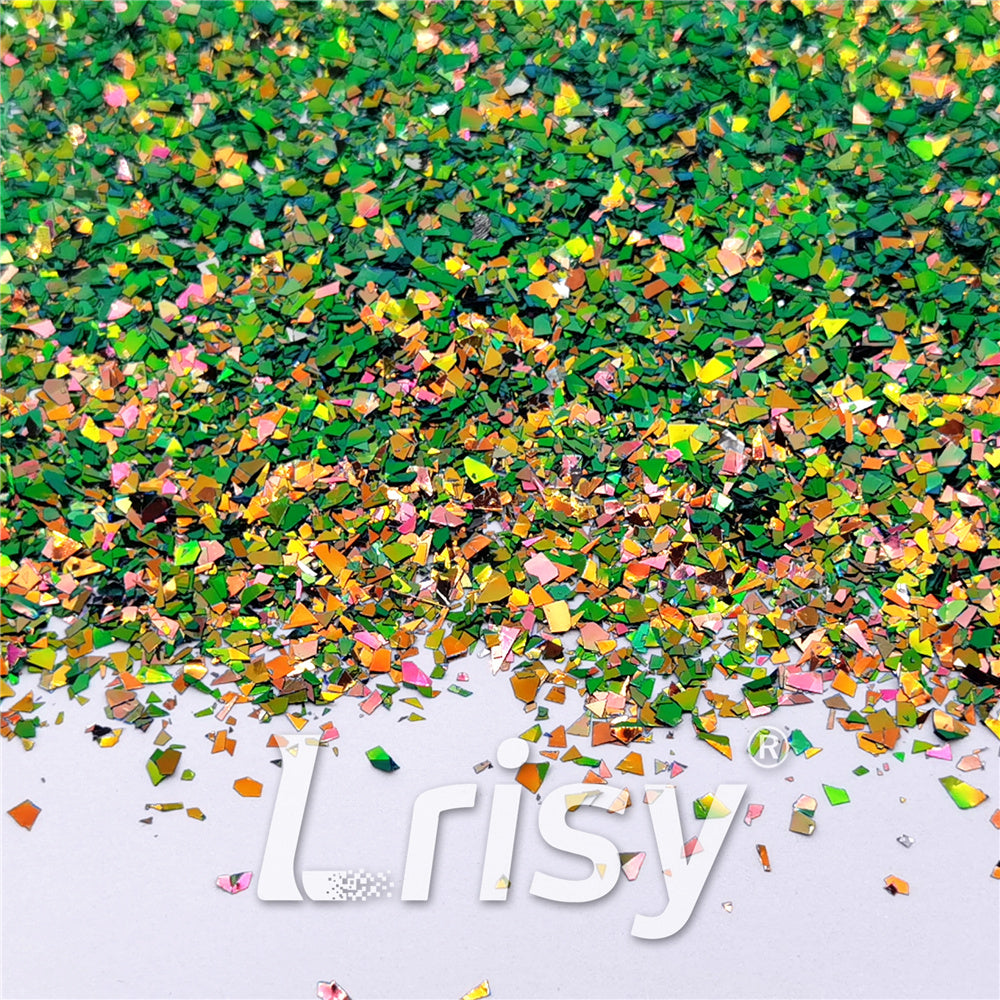 Iridescent Phantom Green Color Shift Glitter Flakes C-BSL7150 2X2