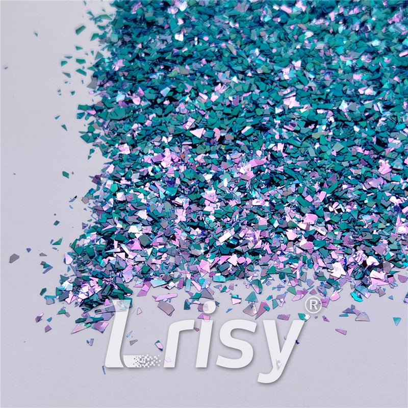 Iridescent Phantom Blue Color Shift Glitter Flakes C-BSL7140 2X2