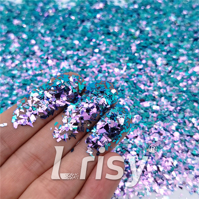 Iridescent Phantom Blue Color Shift Glitter Flakes C-BSL7140 2X2