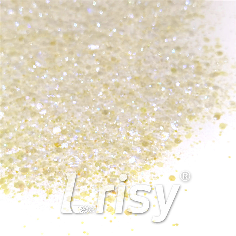 General Mixed High Brightness Iridescent Light Lemon Yellow Glitter FC324