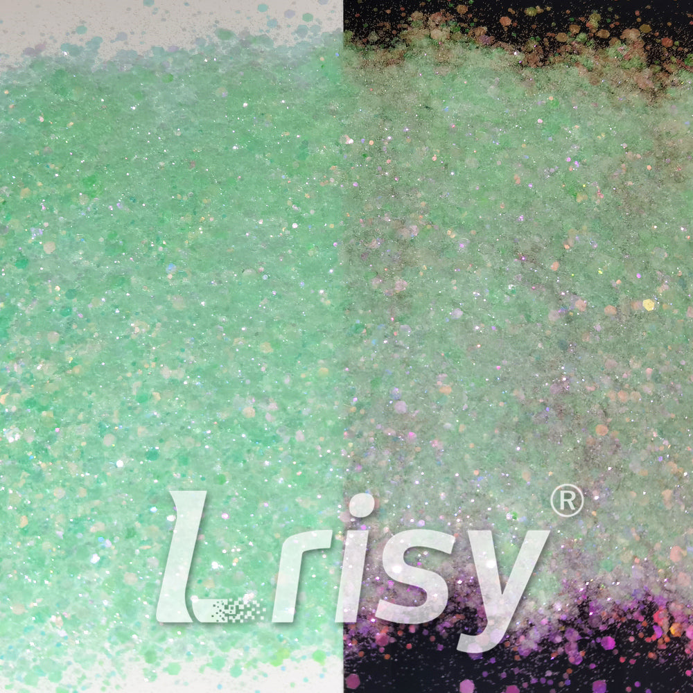 Iridescent Lake Green General Mixed High Brightness Glitter FC011